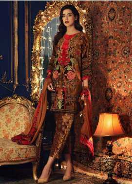 Charizma Embroidered Velvet Winter Collection Design 04 2019